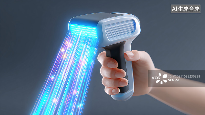 【AI数字艺术】智能光束扫描仪背景图片素材