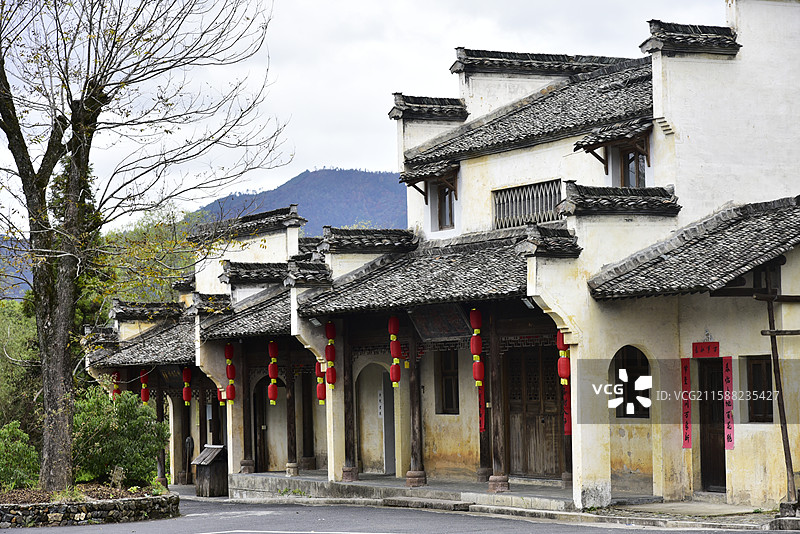 安徽黟县陶渊明故居古典园林守拙园古建筑图片素材