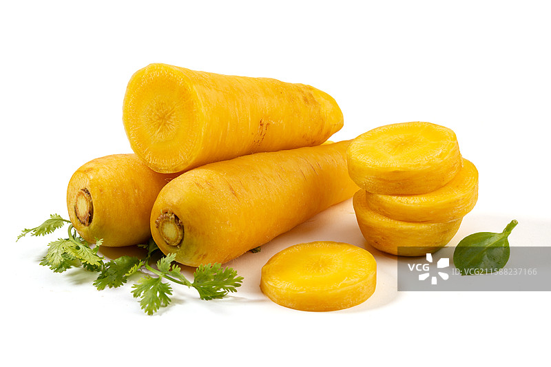 新鲜金黄胡萝卜蔬菜特写图片素材