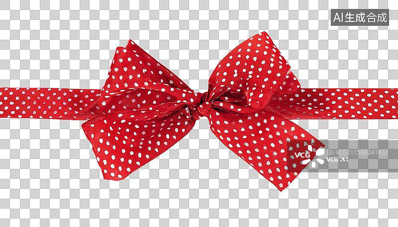 【AI数字艺术】红色波点蝴蝶结图片素材