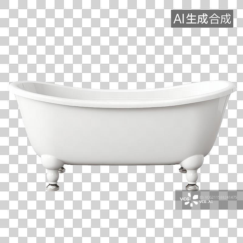 【AI数字艺术】白色独立式浴缸图片素材