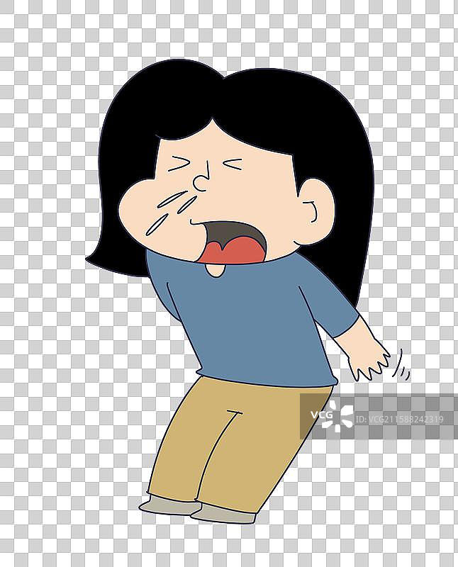 打喷嚏的女性人物图片素材