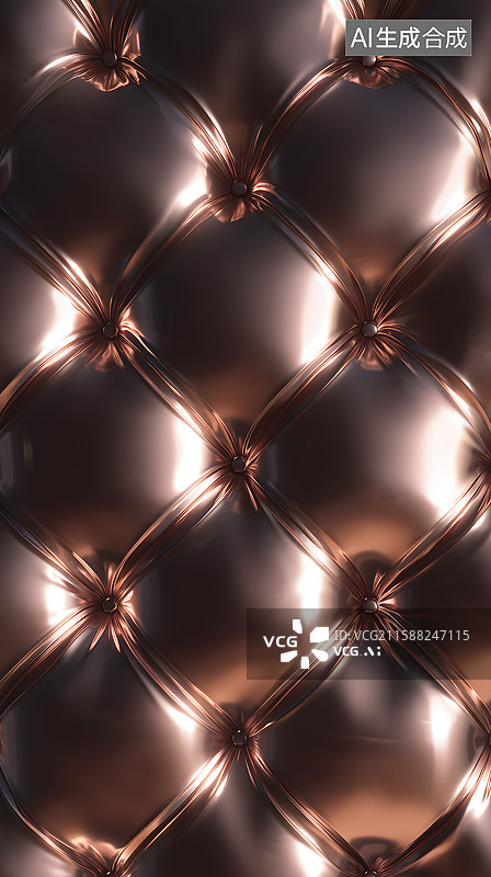 【AI数字艺术】沙发贴图棕金绗缝华面图片素材