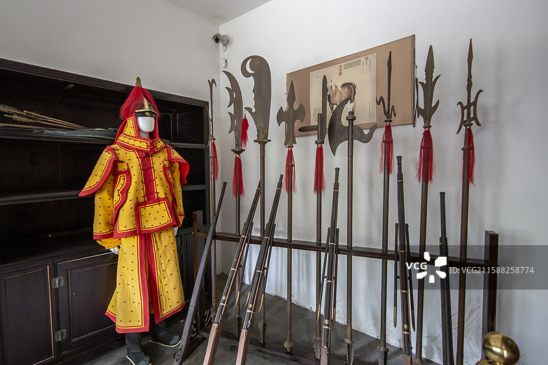 内蒙古呼和浩特市将军衙署博物院：箭厅（是负责绥远城武备事宜的重要机构，这里的责任官员称“枪箭营官”）图片素材