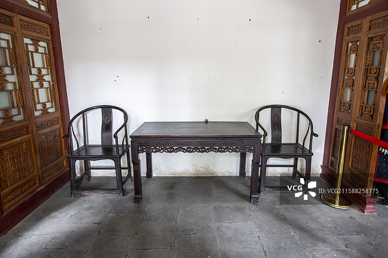 内蒙古呼和浩特市将军衙署博物院：箭厅（是负责绥远城武备事宜的重要机构，这里的责任官员称“枪箭营官”）图片素材