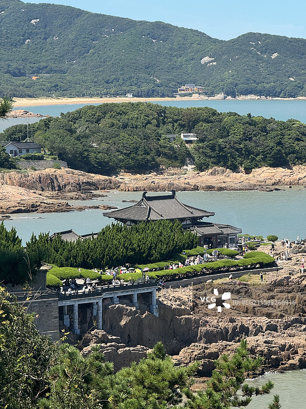 普陀山不肯去观音院俯视图片素材