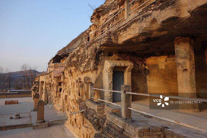 甘肃省庆阳市西峰区肖金镇覆钟山北石窟寺造像图片素材
