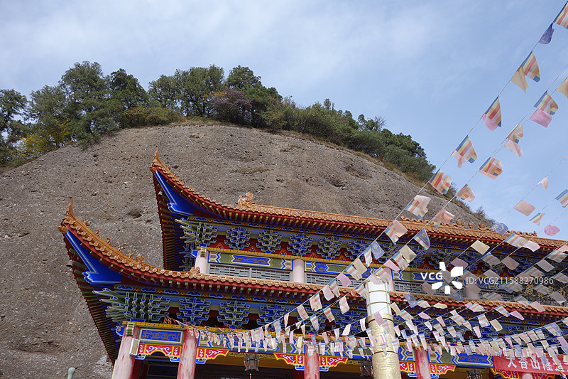 陕西省铜川市耀州区庙湾镇大香山寺：苍龙岭同善寺观音肉身宝殿图片素材