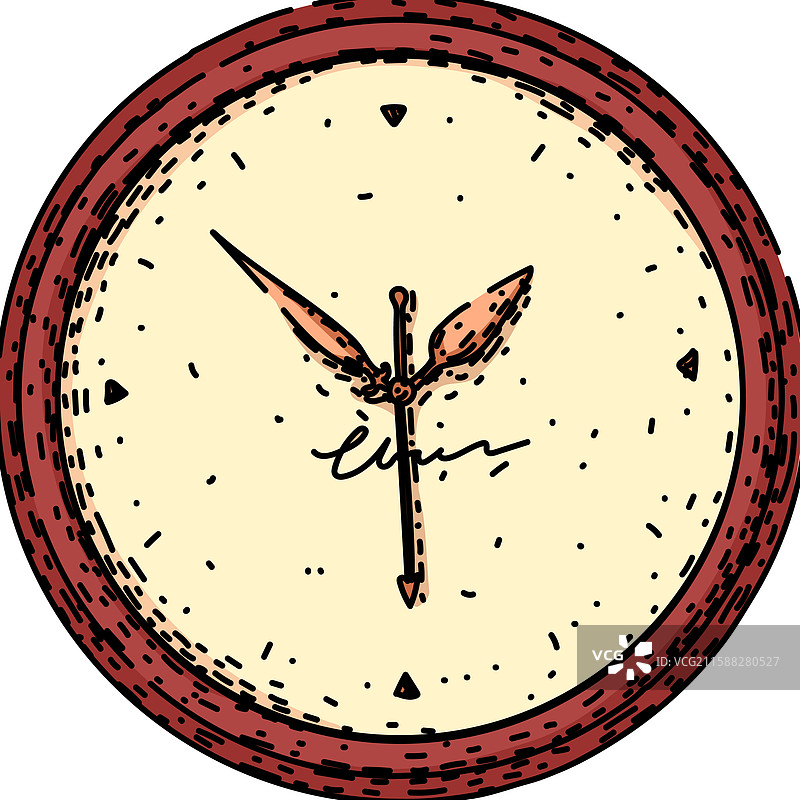 手绘的分钟钟草图图片素材