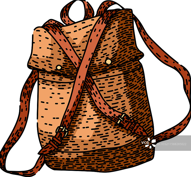 手绘日用背包草图图片素材