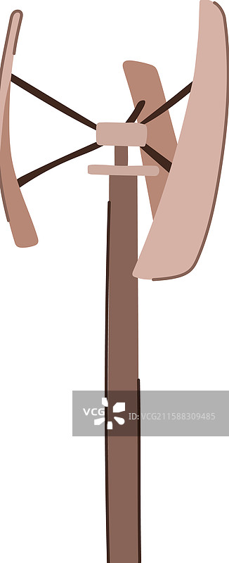 家庭使用的风力发电机卡通图像图片素材