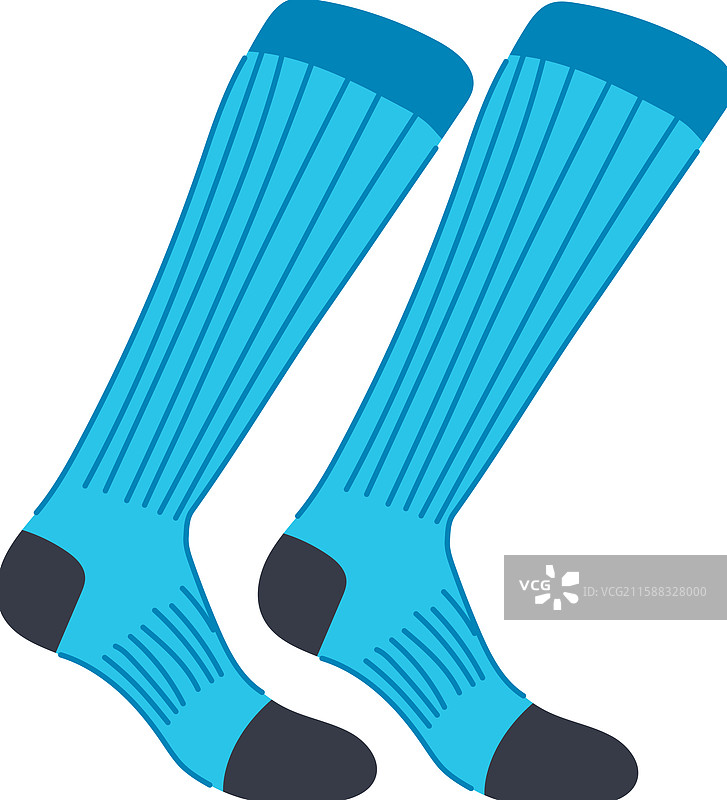 卡通足球队员穿着的船袜图片素材