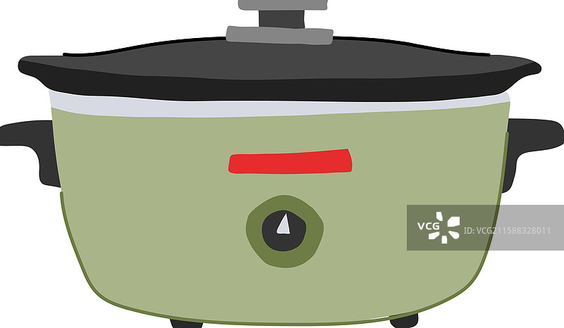 慢炖锅里的卡通蔬菜图片素材