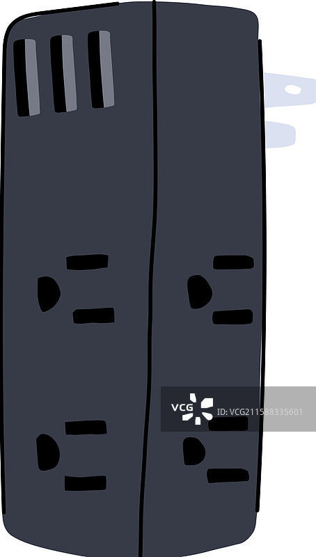 智能插线板卡通形象图片素材