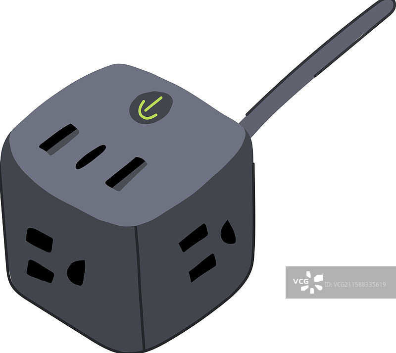 智能卡通插座电源排插图片素材