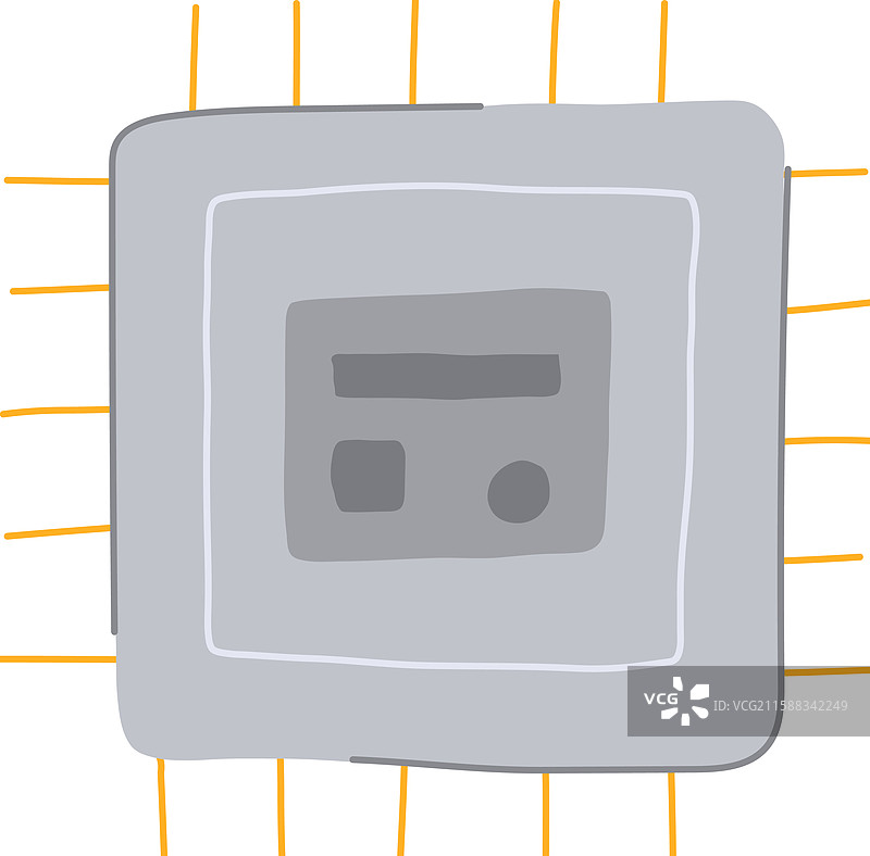 电子微芯片卡通图案图片素材