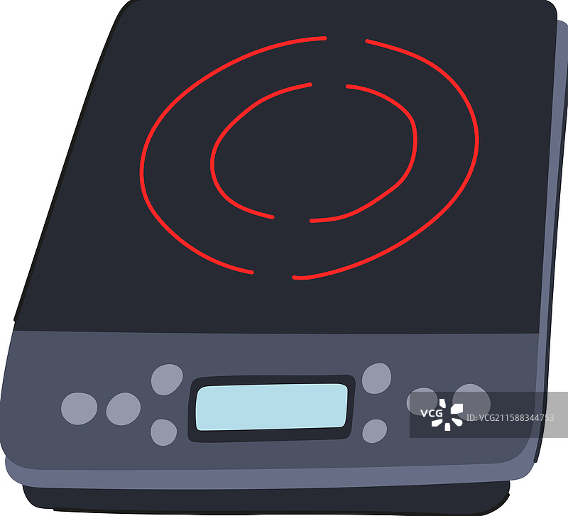 温度介绍的卡通炉灶图片素材