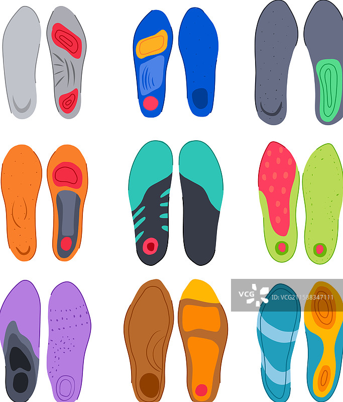 卡通鞋垫套装图片素材