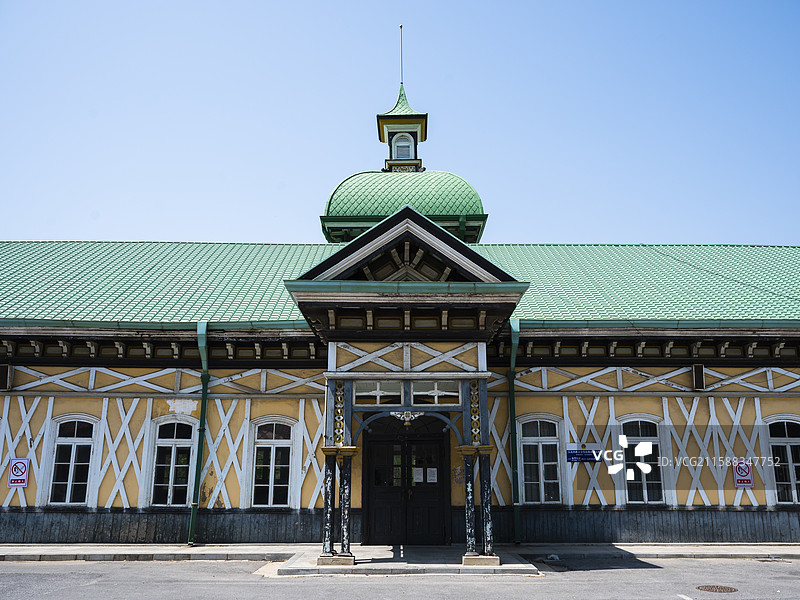 大连旅顺站旧址，1903年7月14日投用，全国重点文物保护单位图片素材