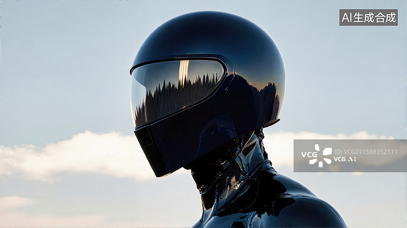 【AI数字艺术】未来骑士剪影图片素材