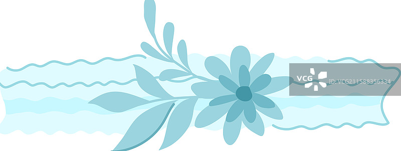 蓝色婚礼吊袜带卡通图案图片素材