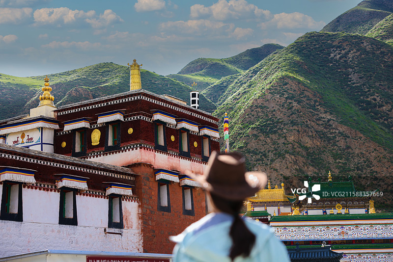 甘肃甘南藏族自治州夏河县拉卜楞寺，世界第一藏学府图片素材
