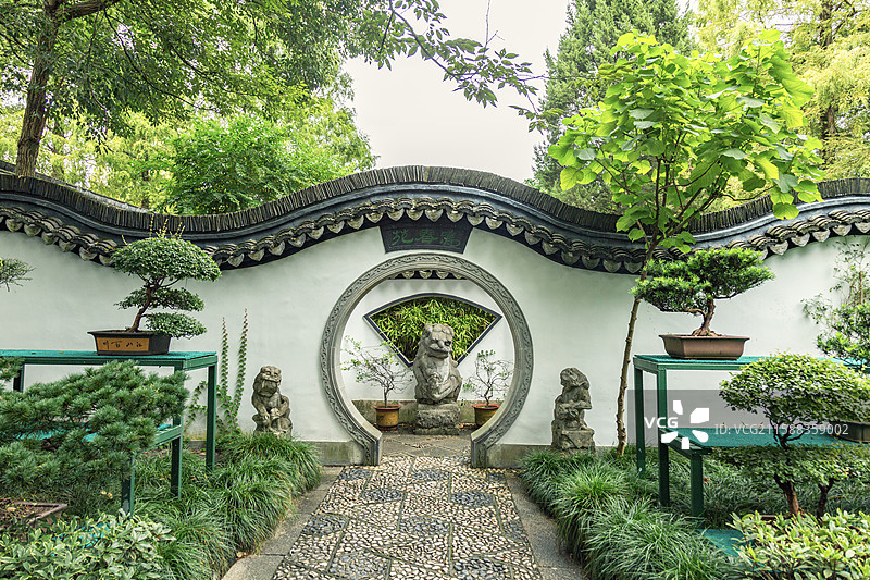 浙江省嘉兴市海盐县武原镇绮园风景图片素材