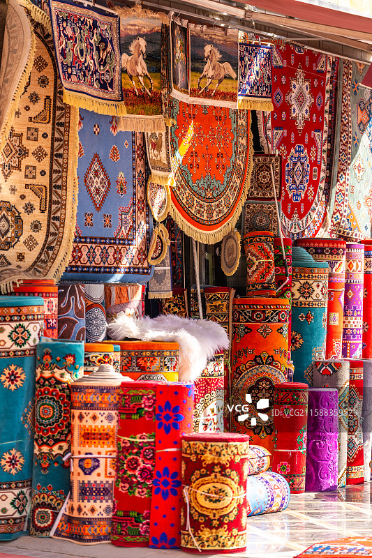 新疆-喀什地区-莎车县-莎车老城-街景和商铺图片素材