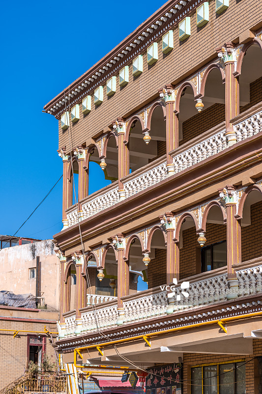 新疆-喀什地区-莎车县-莎车老城-街景和商铺图片素材