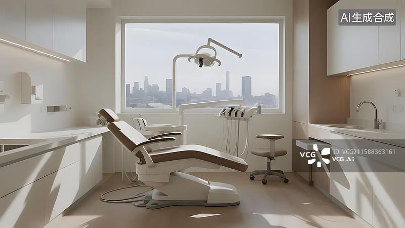 【AI数字艺术】现代牙科诊所内部视角图片素材