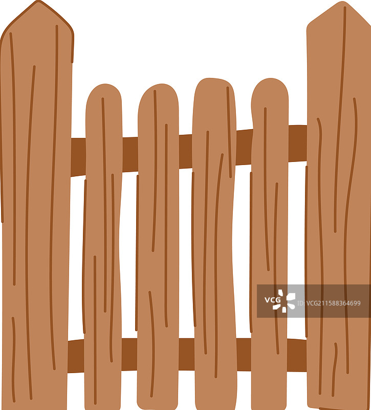 木质格栅围栏卡通图案图片素材