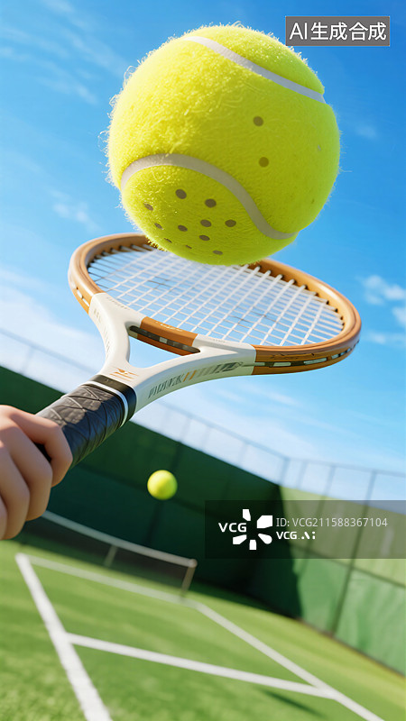 【AI数字艺术】活力匹克球：精准一击图片素材