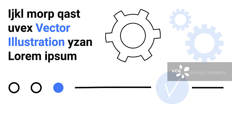 抽象齿轮机制与占位文本图片素材