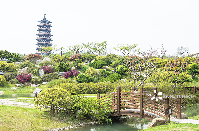 扬州瘦西湖大明寺栖灵塔 扬州大明寺 扬州瘦西湖公园春色 扬州瘦西湖中式园林景观 园林风景 园林盆栽图片素材