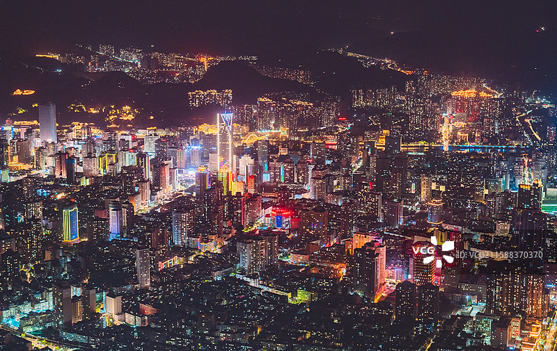 兰哈顿：兰州澜山公园、三台阁夜景图片素材