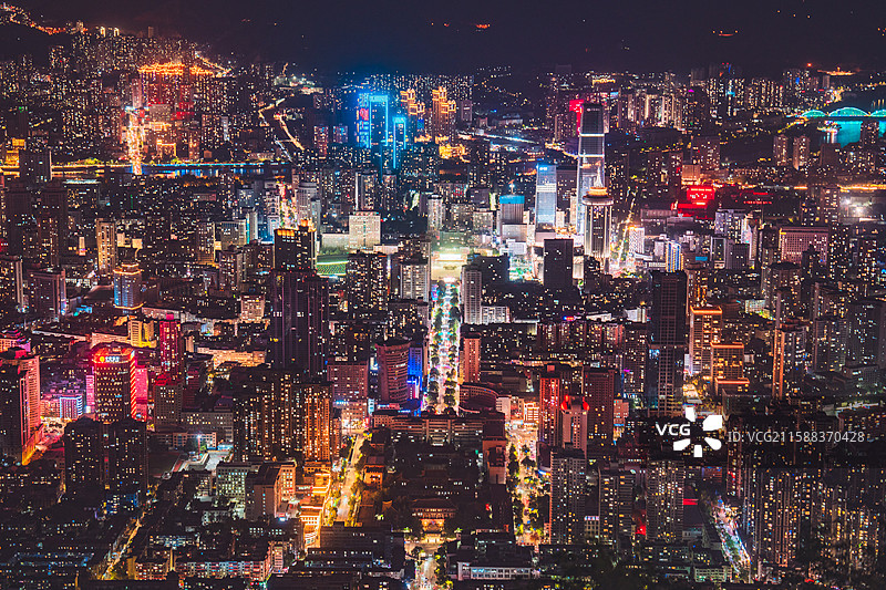 兰哈顿：兰州澜山公园、三台阁夜景图片素材