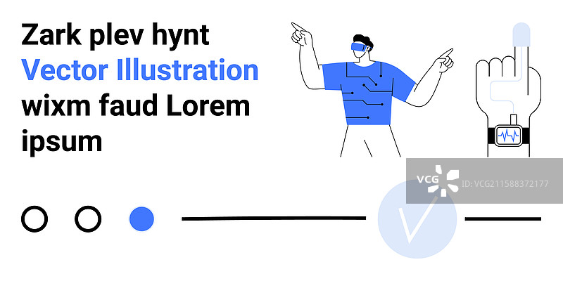 现代头像的数字交互设计图片素材