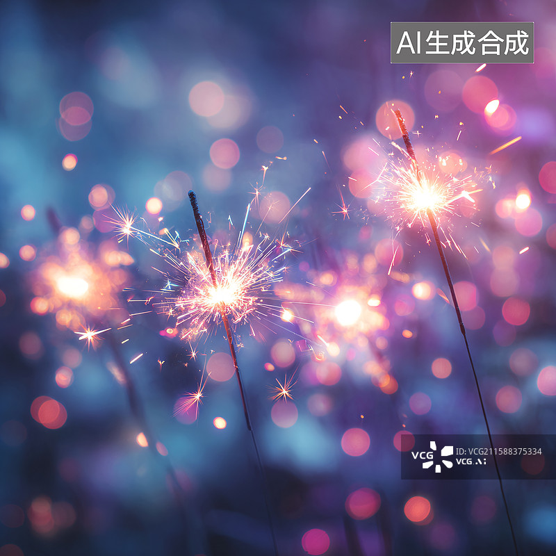 【AI数字艺术】梦幻般闪耀的烟花图片素材