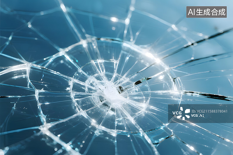 【AI数字艺术】破碎的玻璃纹理图片素材