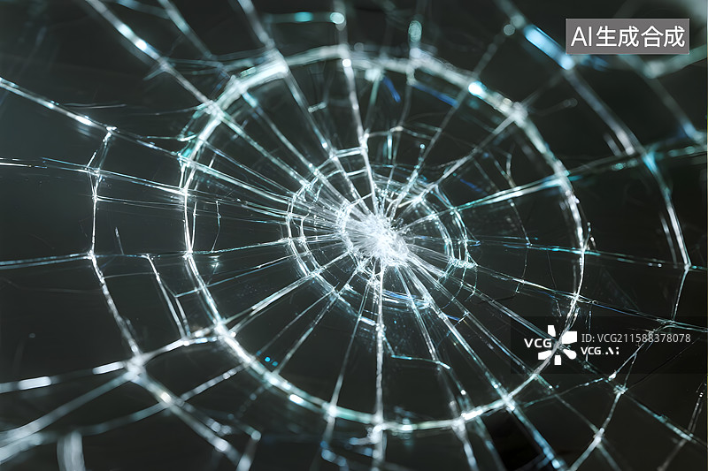 【AI数字艺术】破碎的玻璃纹理图片素材