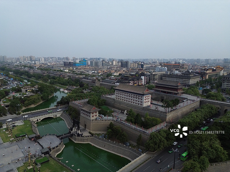 西安古城墙，永宁门图片素材