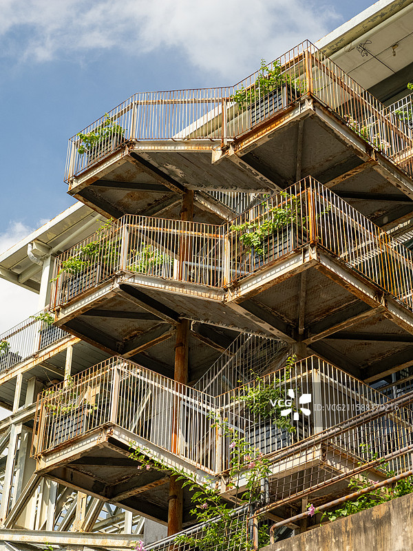 广州紫泥堂创意园内部景观，原国营紫坭糖厂内部景观图片素材