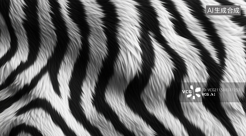 【AI数字艺术】老虎皮毛特写背景材质图图片素材
