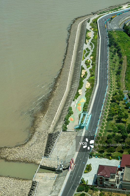 上海宝山吴淞口港口码头图片素材