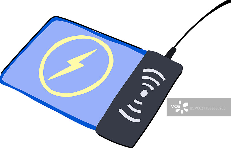 无线充电鼠标垫卡通设计图片素材