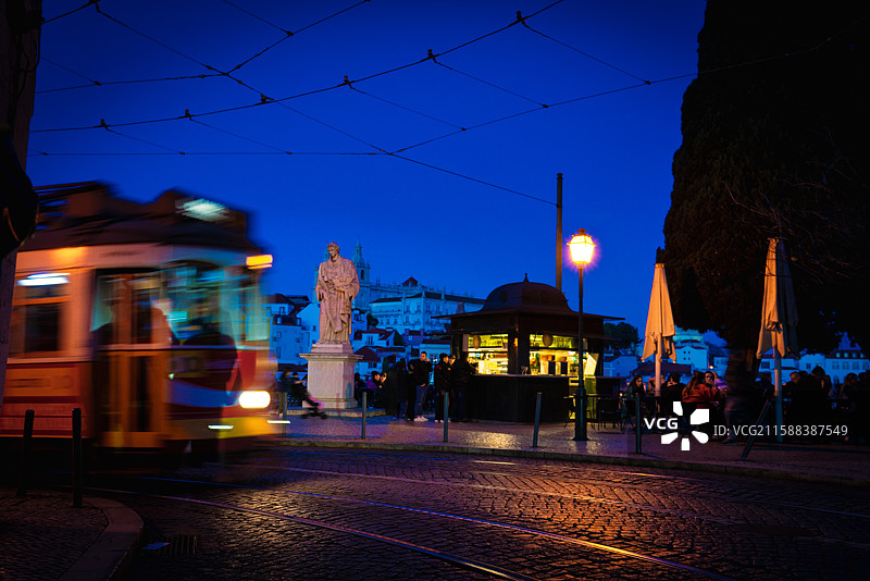 蓝调时分的圣卢西亚观景台图片素材