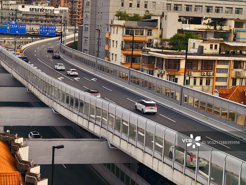 车水马龙，立交纵横 拍摄于内环路立交图片素材