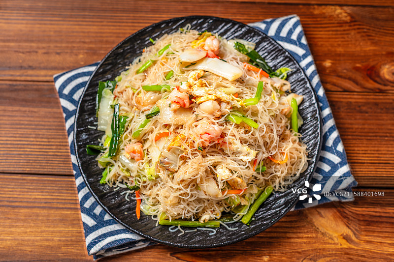 鲜虾炒米粉图片素材