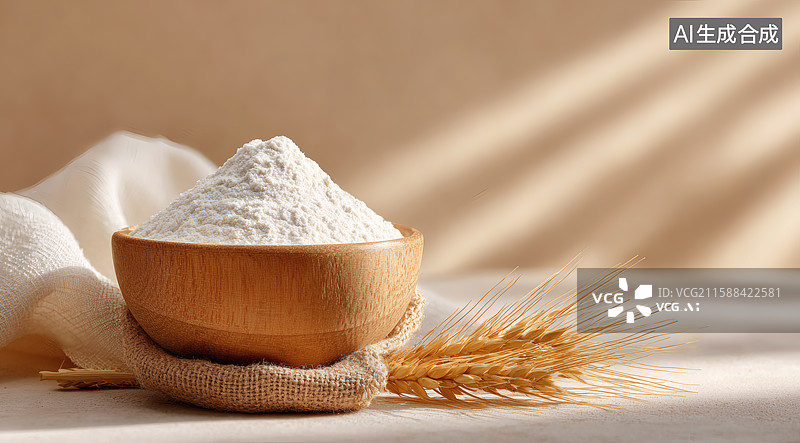 【AI数字艺术】面粉和麦穗图片素材