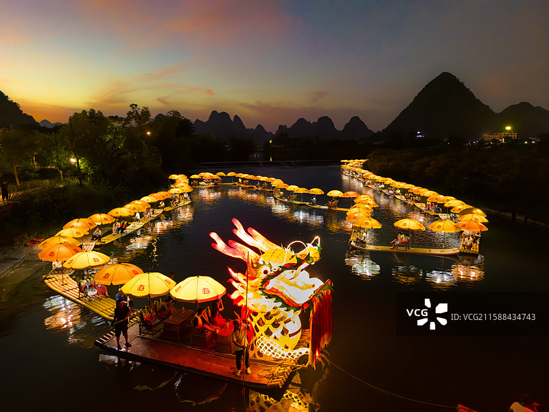 阳朔遇龙桥图片素材